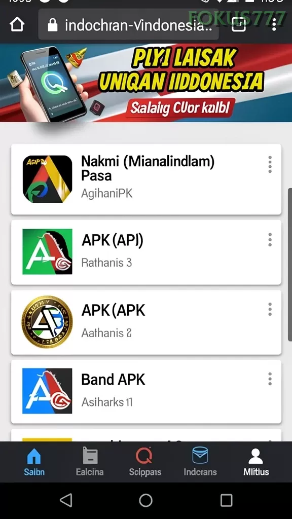 Cuplikan layar JAKSELTOTO — menu navigasi